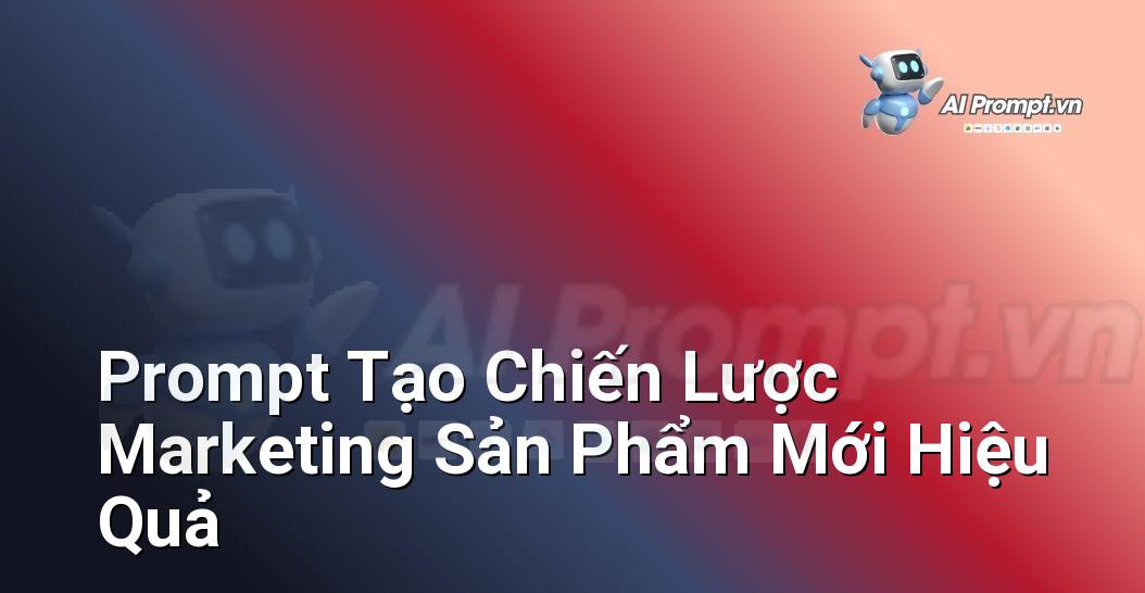 Prompt Tạo Chiến Lược Marketing Sản Phẩm Mới Hiệu Quả