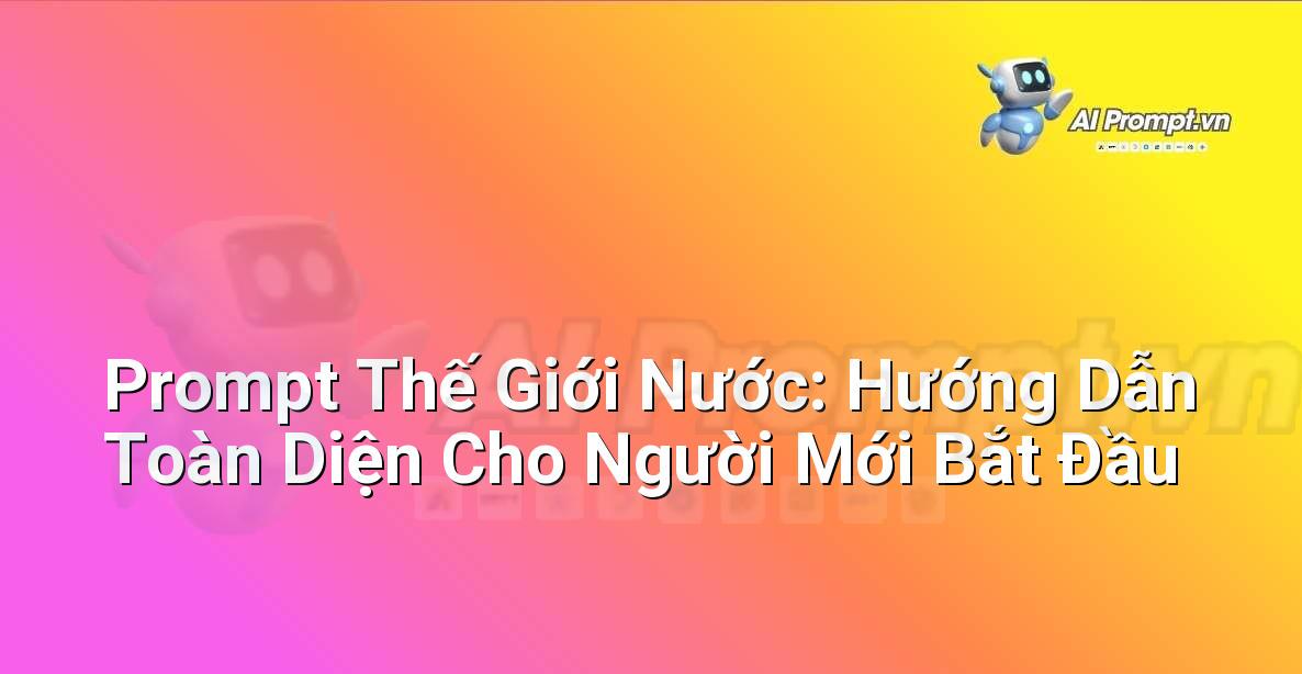 Prompt Thế Giới Nước: Hướng Dẫn Toàn Diện Cho Người Mới Bắt Đầu