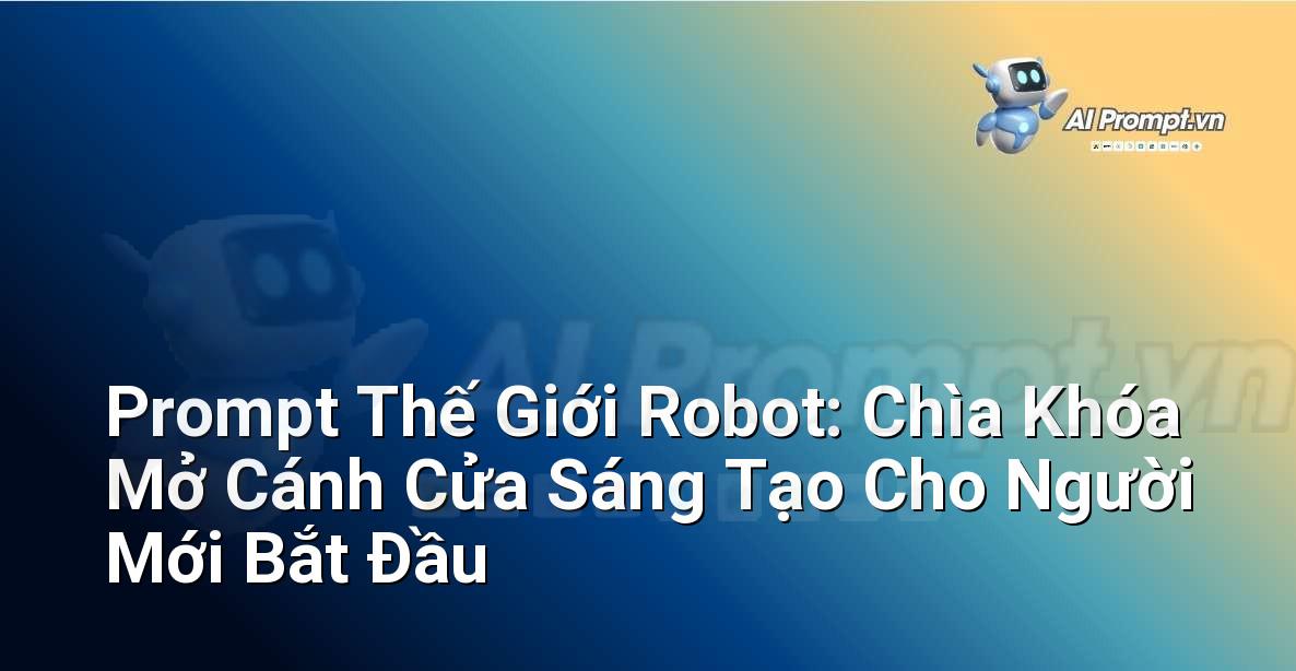 Prompt Thế Giới Robot: Chìa Khóa Mở Cánh Cửa Sáng Tạo Cho Người Mới Bắt Đầu