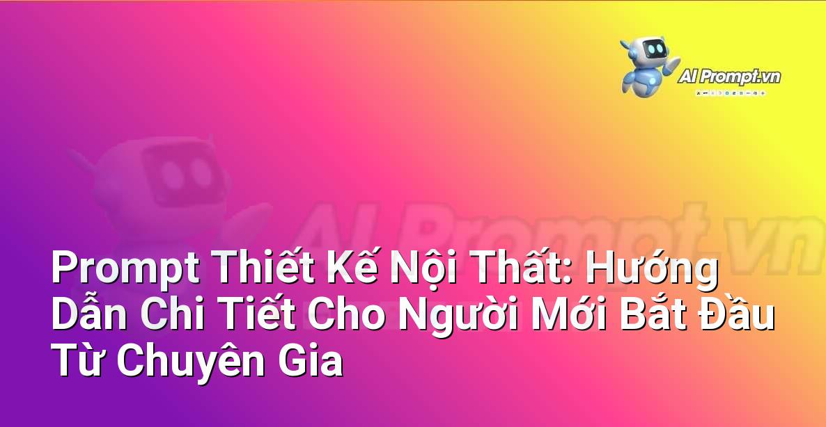 Prompt Thiết Kế Nội Thất: Hướng Dẫn Chi Tiết Cho Người Mới Bắt Đầu Từ Chuyên Gia