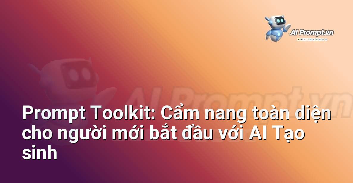 Prompt Toolkit: Cẩm nang toàn diện cho người mới bắt đầu với AI Tạo sinh