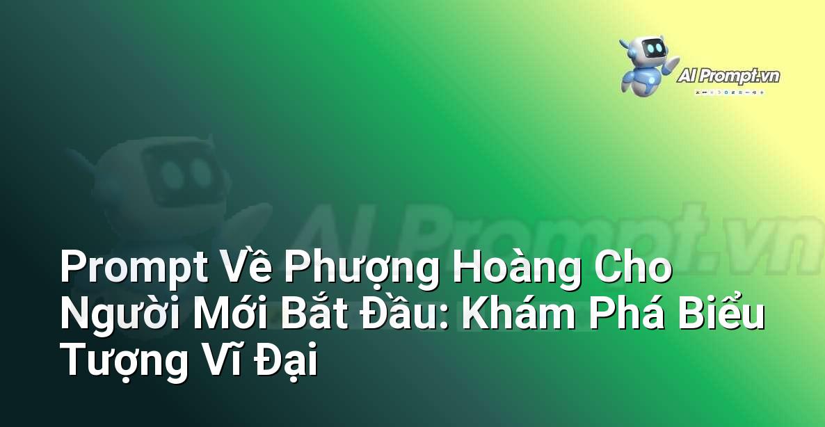 Prompt Về Phượng Hoàng Cho Người Mới Bắt Đầu: Khám Phá Biểu Tượng Vĩ Đại