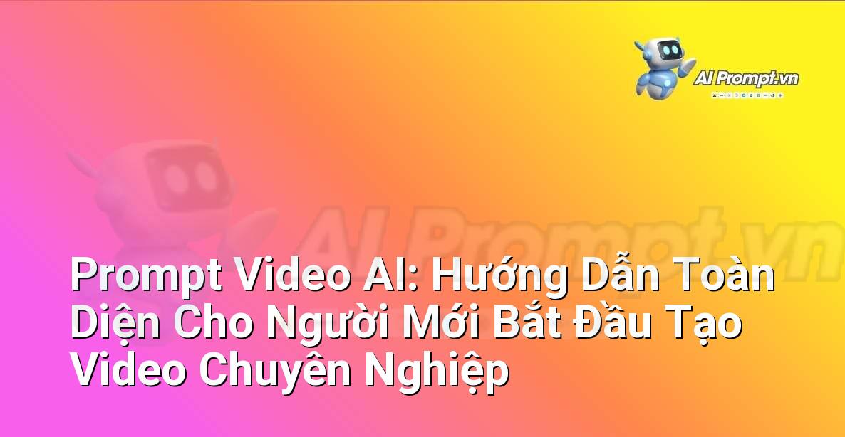 Prompt Video AI: Hướng Dẫn Toàn Diện Cho Người Mới Bắt Đầu Tạo Video Chuyên Nghiệp