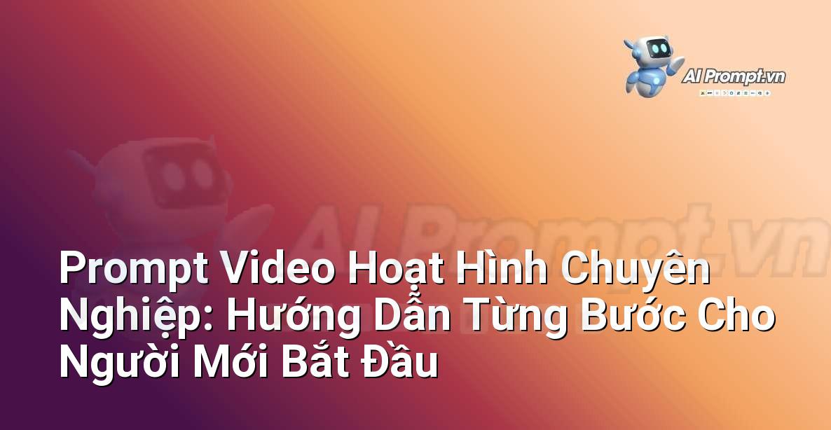 Prompt Video Hoạt Hình Chuyên Nghiệp: Hướng Dẫn Từng Bước Cho Người Mới Bắt Đầu