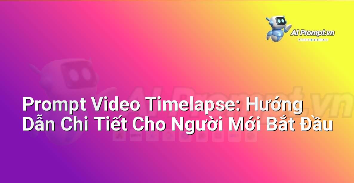 Prompt Video Timelapse: Hướng Dẫn Chi Tiết Cho Người Mới Bắt Đầu