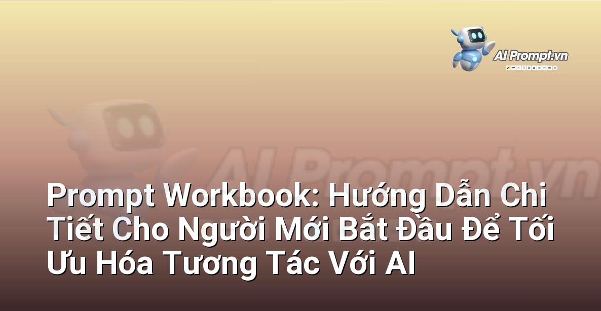 Prompt Workbook: Hướng Dẫn Chi Tiết Cho Người Mới Bắt Đầu Để Tối Ưu Hóa Tương Tác Với AI
