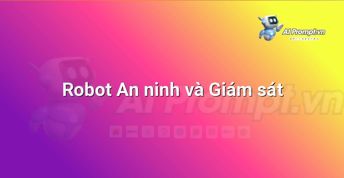 Prompt: Robot An ninh và Giám sát – Giới thiệu về Trí tuệ Nhân tạo (AI) –    Giáo dục Trí tuệ Nhân tạo cho Trẻ em