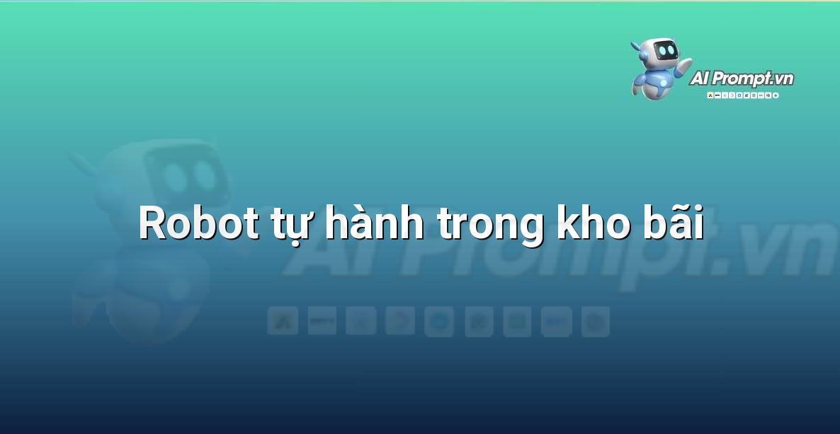 Video minh họa robot tự hành trong kho bãi, di chuyển đồ vật một cách thông minh và tránh vật cản
