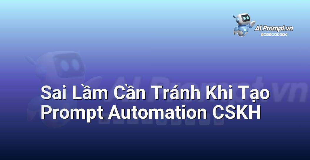 Biểu tượng cảnh báo hoặc chữ "X" minh họa các sai lầm phổ biến khi triển khai automation CSKH, như thiếu cá nhân hóa, gửi quá nhiều tin nhắn, hoặc bỏ qua phản hồi của khách hàng.