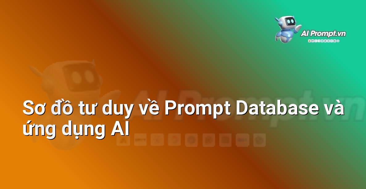 Hình ảnh trực quan minh họa một Prompt Database với các danh mục, ví dụ prompt và ứng dụng AI