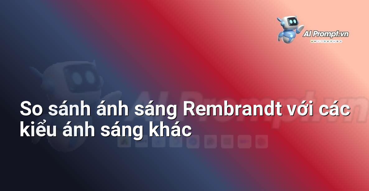 Hình ảnh so sánh một bức chân dung được chiếu sáng theo phong cách Rembrandt với các kiểu ánh sáng khác để thấy sự khác biệt