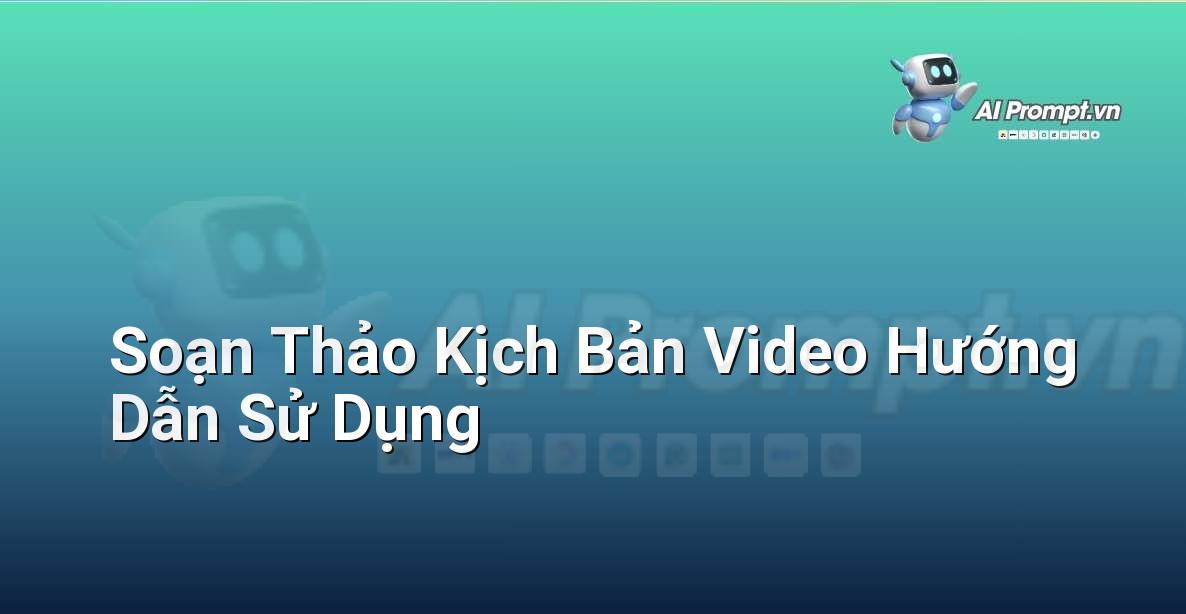Prompt: Soạn Thảo Kịch Bản Video Hướng Dẫn Sử Dụng – Tạo Video Tự Động – AI Video Editing