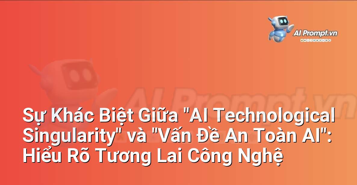 Sự Khác Biệt Giữa “AI Technological Singularity” và “Vấn Đề An Toàn AI”: Hiểu Rõ Tương Lai Công Nghệ