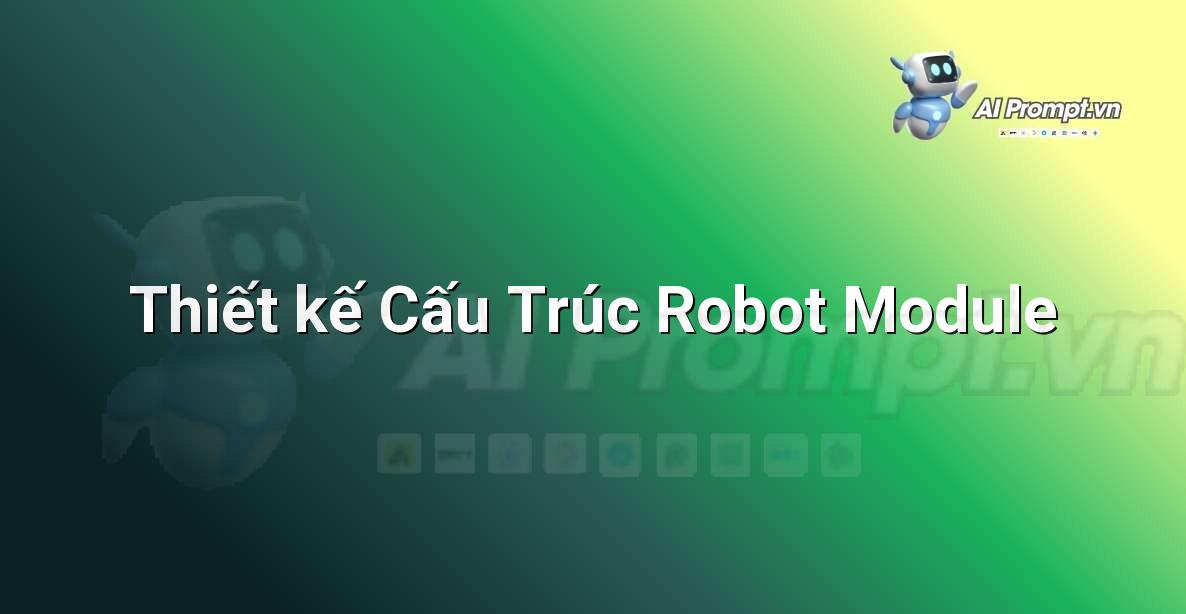 Prompt: Thiết kế Cấu Trúc Robot Module – Robot – Robotics & IoT