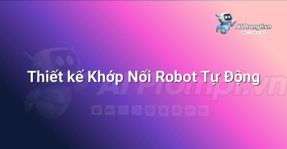 Prompt: Thiết kế Khớp Nối Robot Tự Động – Robot – Robotics & IoT