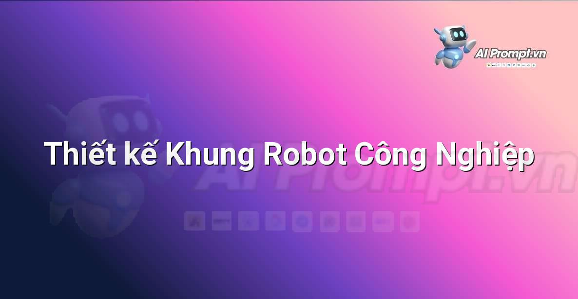 Prompt: Thiết kế Khung Robot Công Nghiệp – Robot – Robotics & IoT