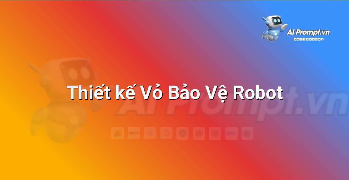Prompt: Thiết kế Vỏ Bảo Vệ Robot – Robot – Robotics & IoT