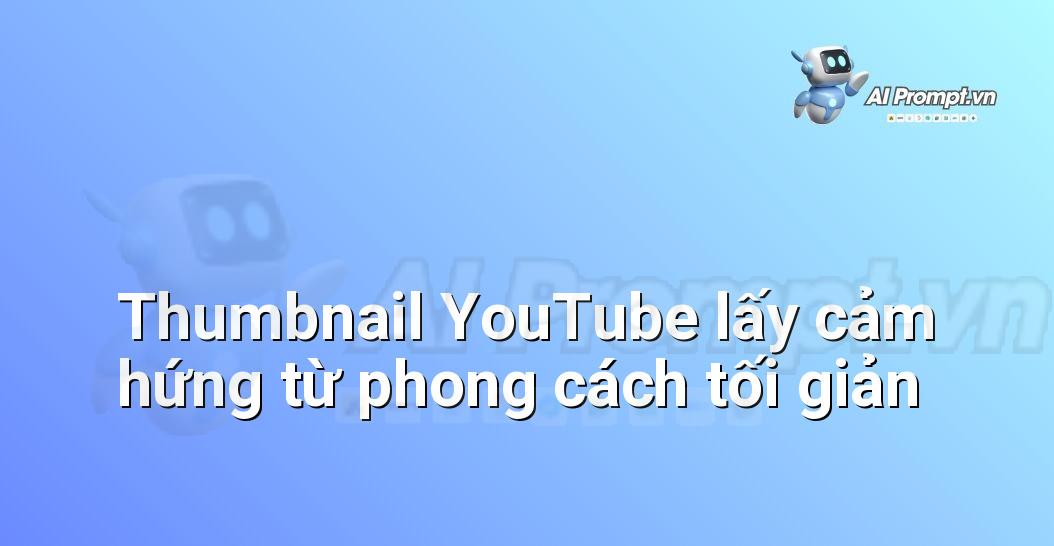 Ảnh thumbnail YouTube với thiết kế tối giản, sử dụng biểu tượng đơn giản và màu sắc hài hòa để truyền tải thông điệp