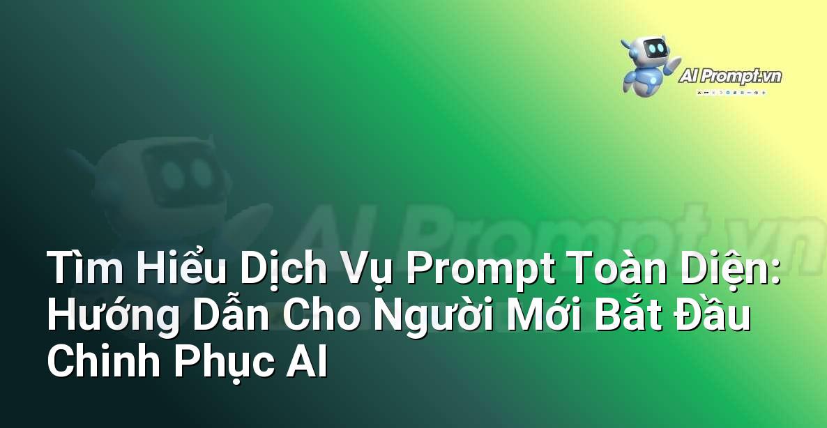 Tìm Hiểu Dịch Vụ Prompt Toàn Diện: Hướng Dẫn Cho Người Mới Bắt Đầu Chinh Phục AI