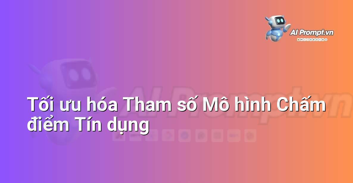 Prompt: Tối ưu hóa Tham số Mô hình Chấm điểm Tín dụng – Trí tuệ nhân tạo trong Tài chính (AI Fintech) – AI Fintech