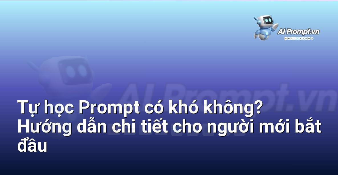 Tự học Prompt có khó không? Hướng dẫn chi tiết cho người mới bắt đầu