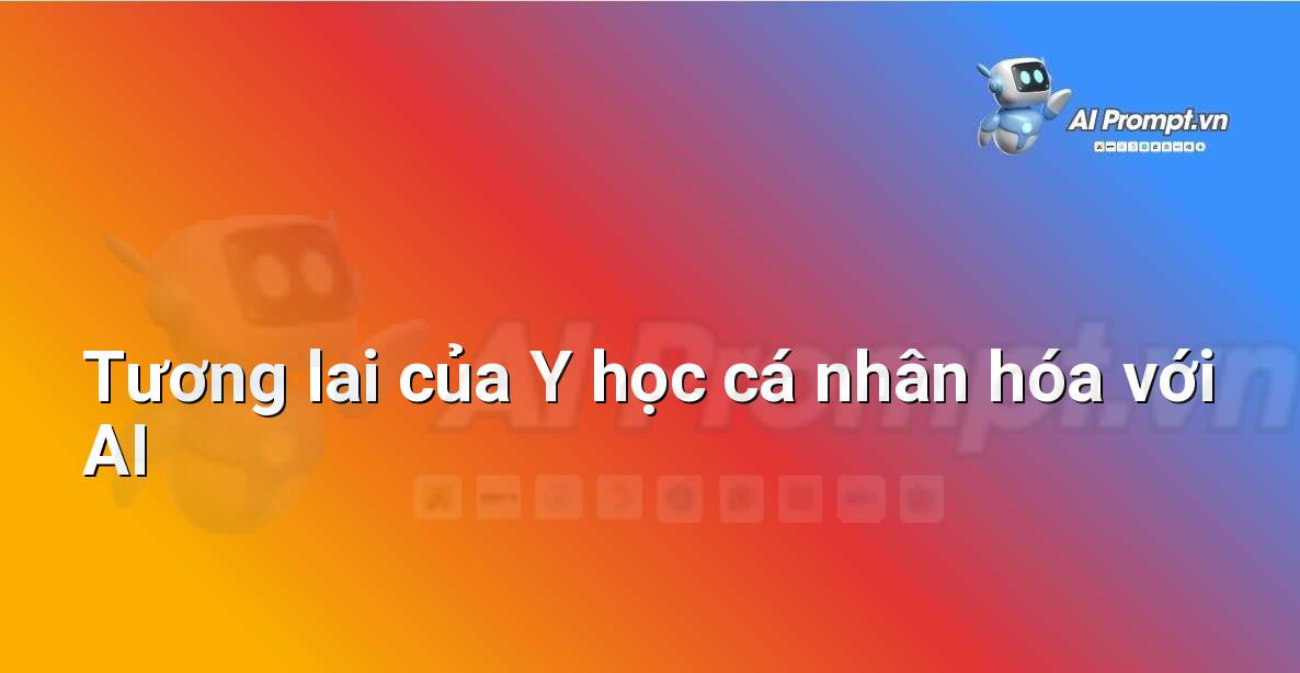 Hình ảnh minh họa tương lai với công nghệ y tế tiên tiến, bệnh nhân tương tác với AI