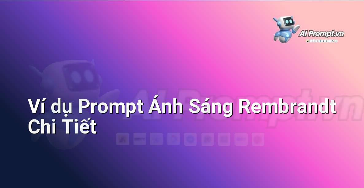 Hình ảnh minh họa một bức chân dung được tạo ra với prompt chi tiết về ánh sáng Rembrandt