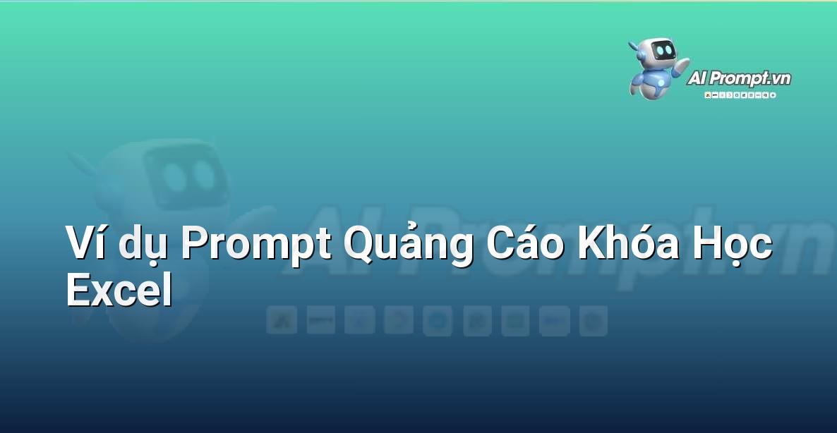 Ảnh minh họa màn hình máy tính hiển thị giao diện quảng cáo Facebook với nội dung về khóa học Excel.,caption=Prompt chi tiết giúp AI tạo ra quảng cáo phù hợp với từng nền tảng.