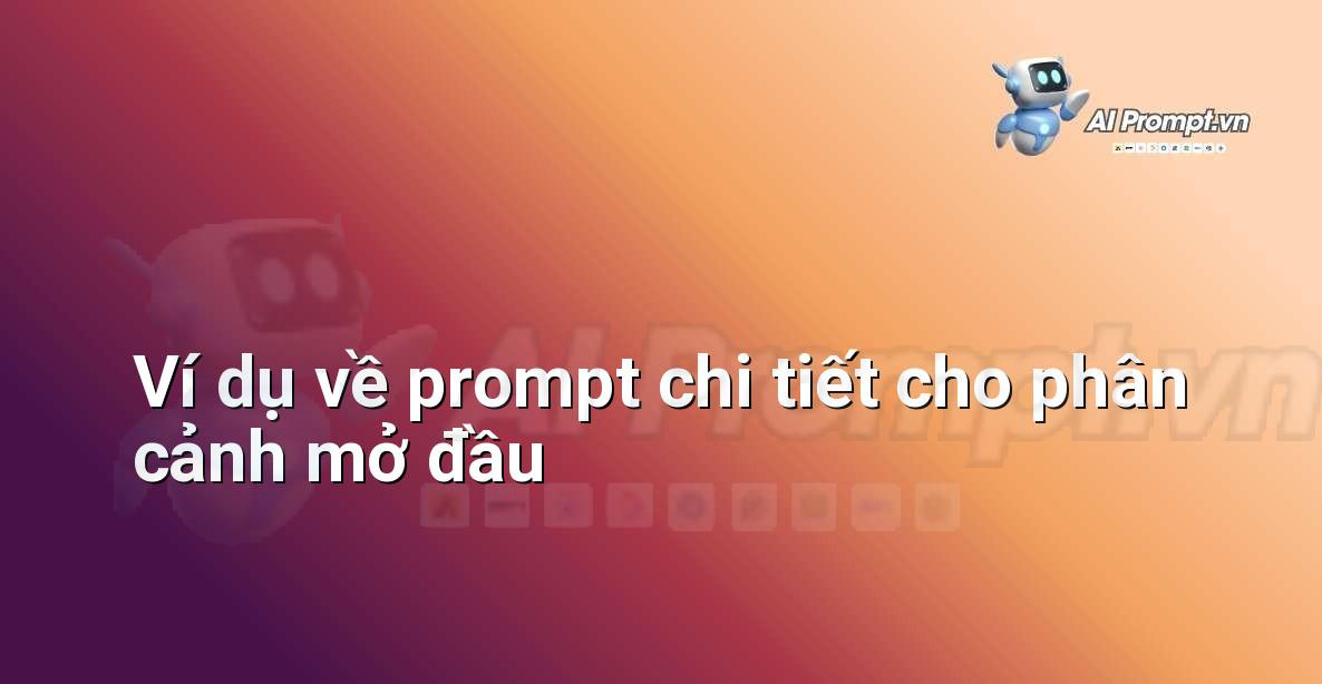 Giao diện hiển thị một phần của prompt viết kịch bản video quảng cáo với các yêu cầu chi tiết về phân cảnh mở đầu