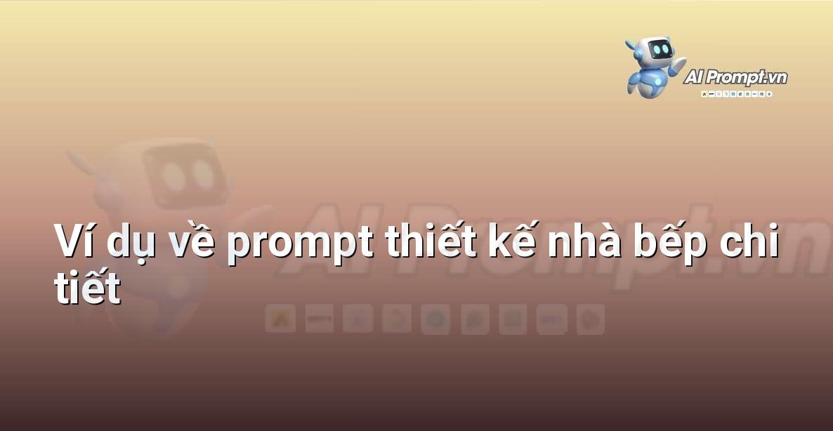 Minh họa một prompt thiết kế nhà bếp chi tiết