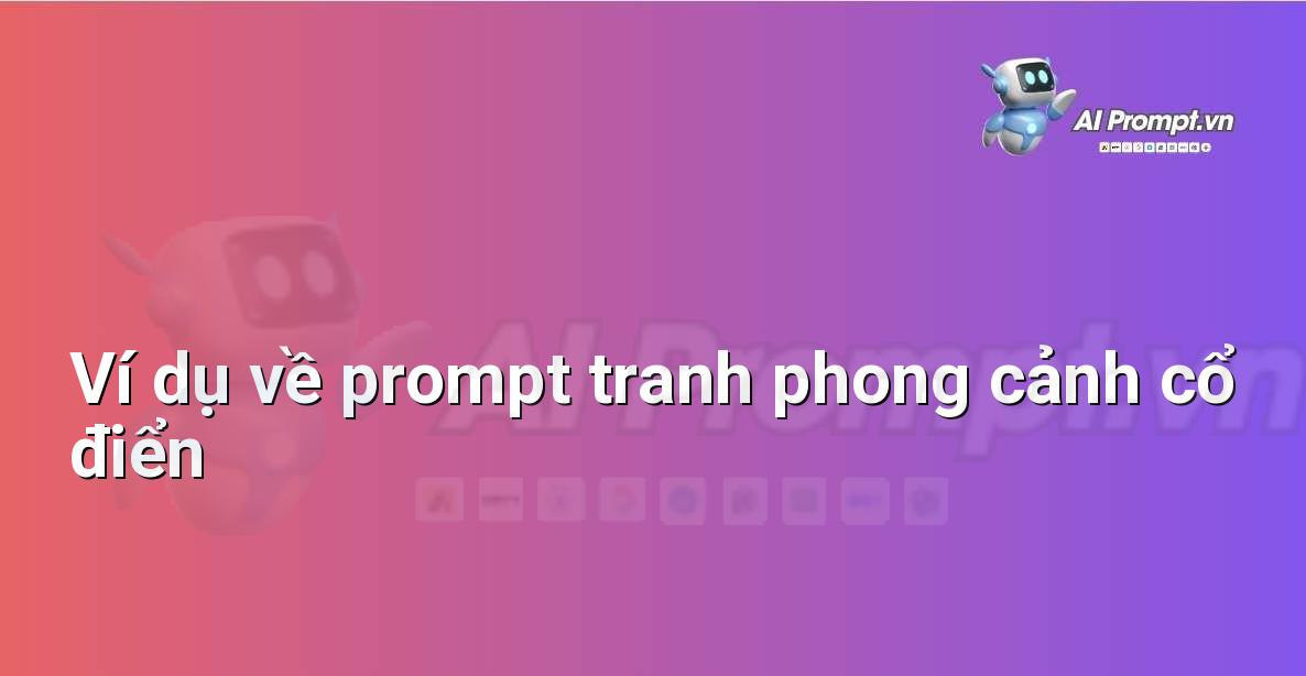 Một bức tranh phong cảnh cổ điển tuyệt đẹp được tạo ra từ prompt gợi ý