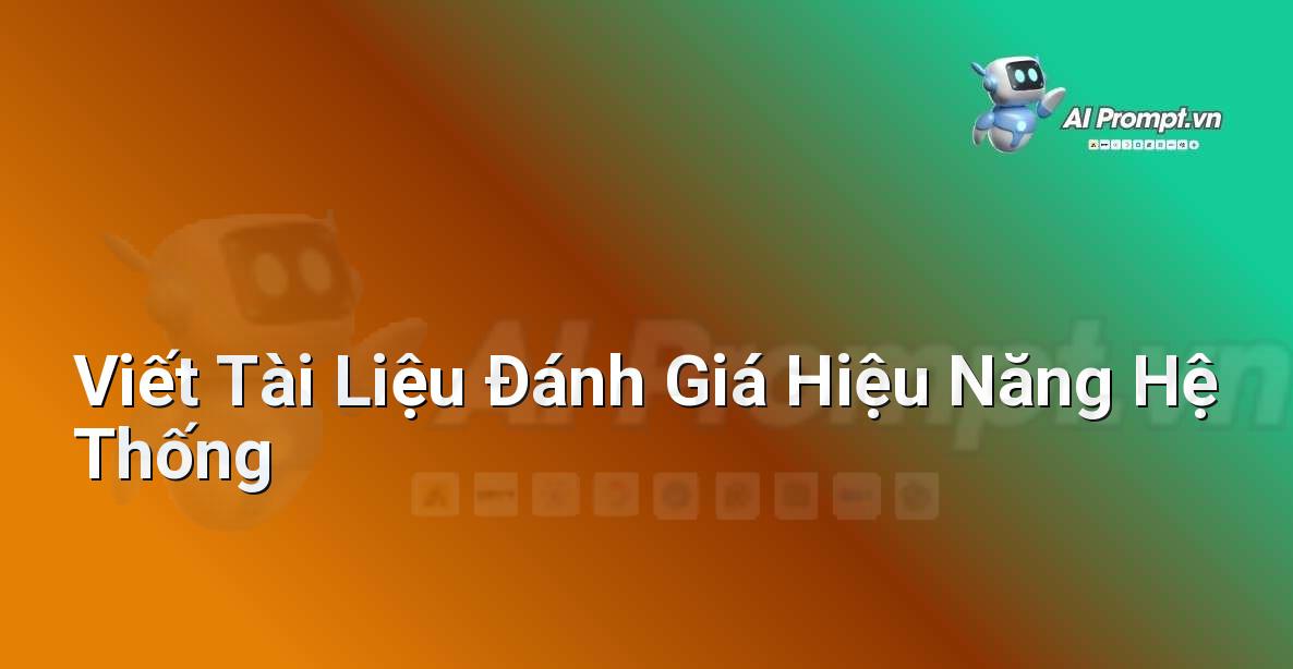 Prompt: Viết Tài Liệu Đánh Giá Hiệu Năng Hệ Thống – Sáng tạo Nội dung Chuyên sâu – AI Writing