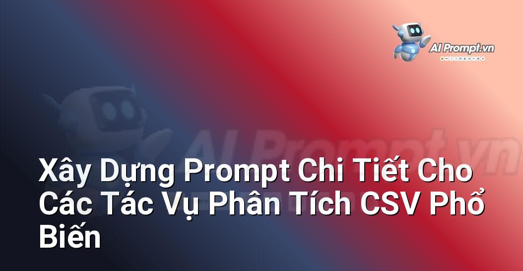 Giao diện người dùng của một công cụ lập trình hiển thị các khối mã Python được sắp xếp theo thứ tự logic, minh họa cho việc xây dựng prompt chi tiết cho các tác vụ phân tích dữ liệu CSV thông thường