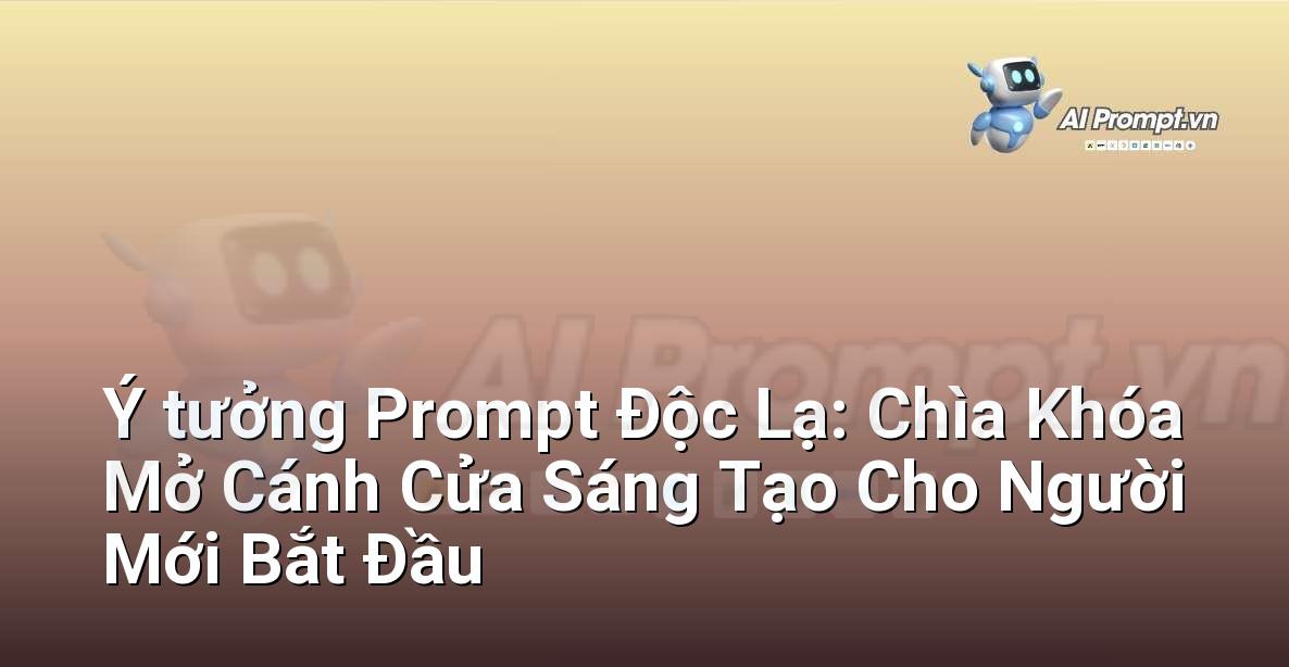 Ý tưởng Prompt Độc Lạ: Chìa Khóa Mở Cánh Cửa Sáng Tạo Cho Người Mới Bắt Đầu