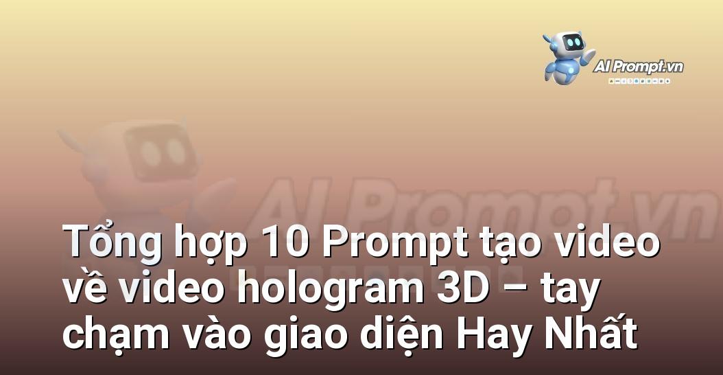 [AI Đang viết – listicle…] video hologram 3D – tay chạm vào giao diện