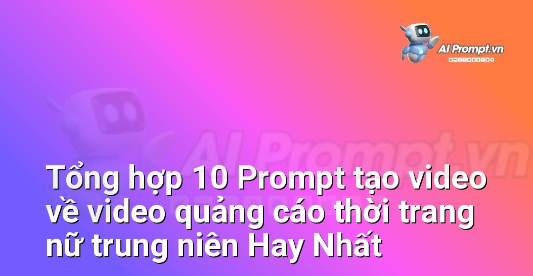 [AI Đang viết – listicle…] video quảng cáo thời trang nữ trung niên